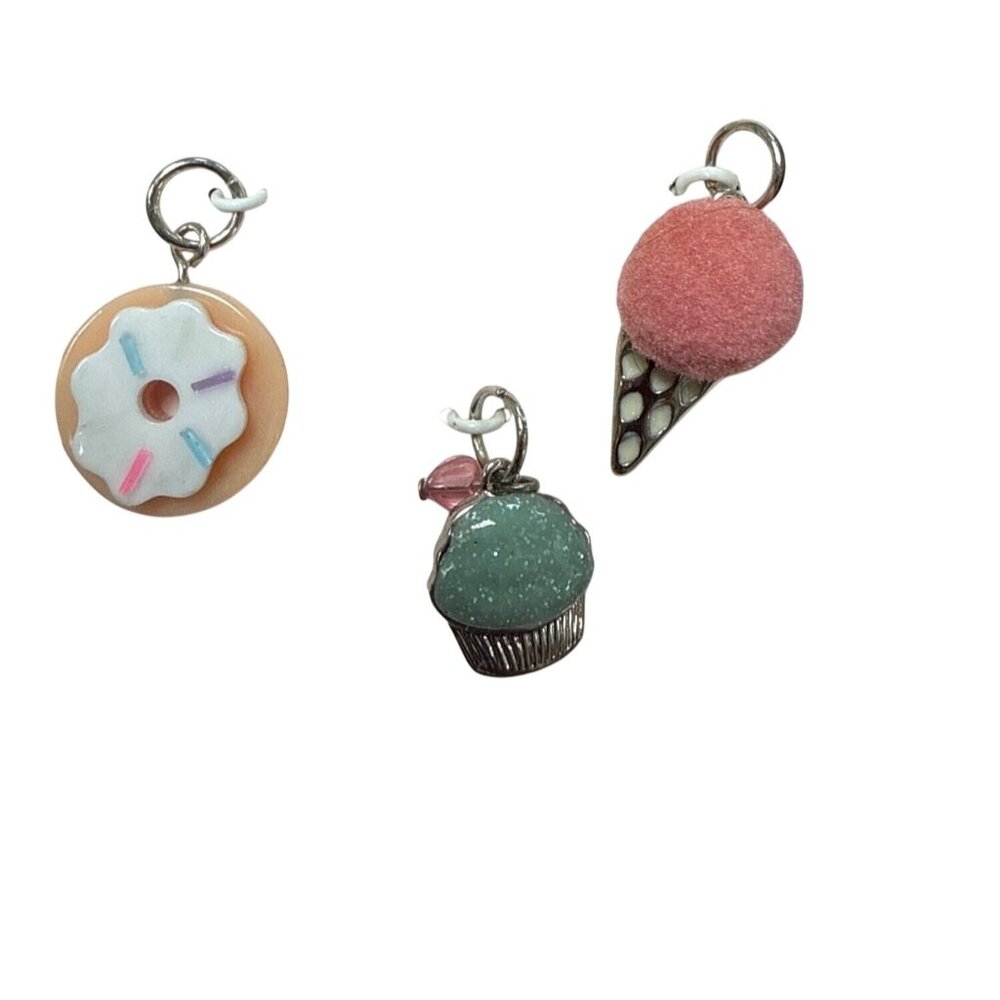 3 Pack Donut Ice Cream Cupcake Charms By More Than Magic For Bracelets & Necklac
